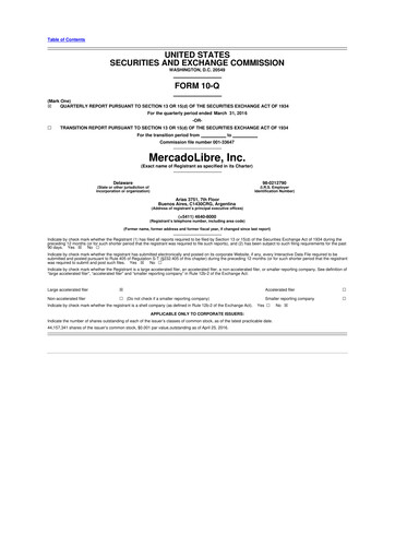 Vorschaubild MercadoLibre 10-Q Quartalsbericht 2016 