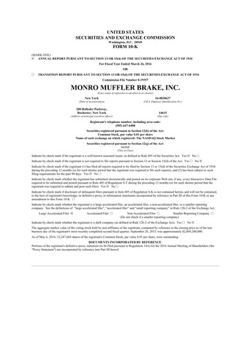 Thumbnail Monro 10-K Annual Report 2016