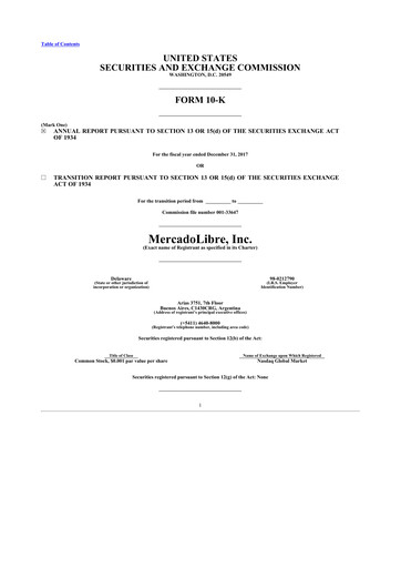 Thumbnail MercadoLibre 10-K Annual Report 2017