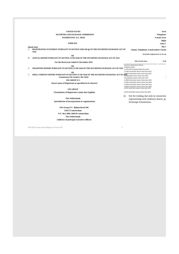 Miniature ING
 20-F Rapport annuel 2019