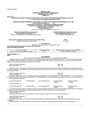 Thumbnail Veris Residential 10-Q Quarterly Report FY2020 