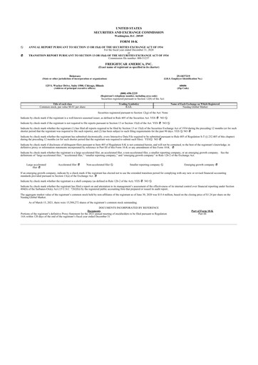 Thumbnail FreightCar America
 10-K Annual Report 2020