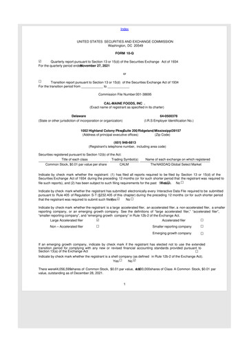 Thumbnail Cal-Maine Foods 10-Q Quarterly Report FY2022 