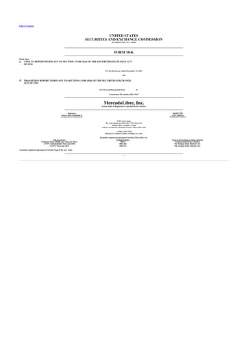 Thumbnail MercadoLibre 10-K Annual Report 2021