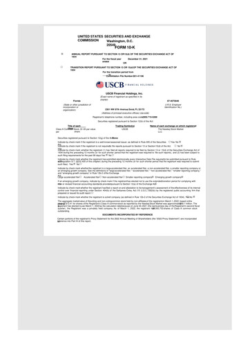 Thumbnail USCB Financial Holdings 10-K Annual Report 2021