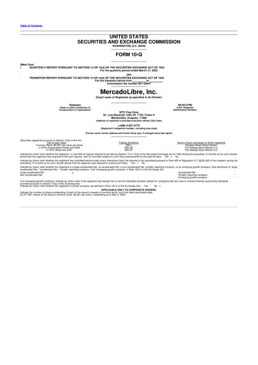 Vorschaubild MercadoLibre 10-Q Quartalsbericht 2022 