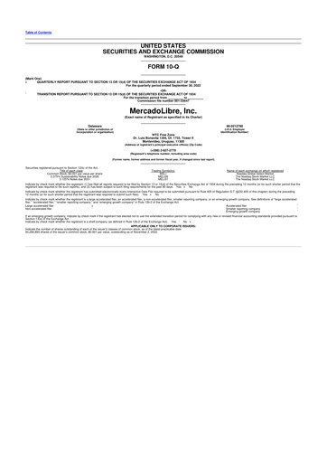 Vorschaubild MercadoLibre 10-Q Quartalsbericht 2022 