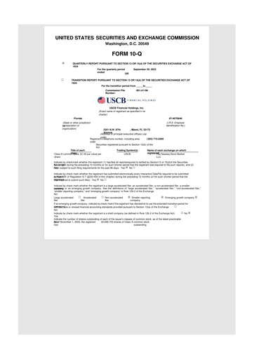 Thumbnail USCB Financial Holdings 10-Q Quarterly Report FY2022 