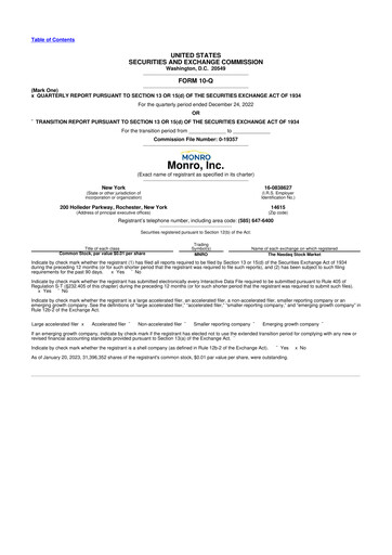 Thumbnail Monro 10-Q Quarterly Report FY2023 
