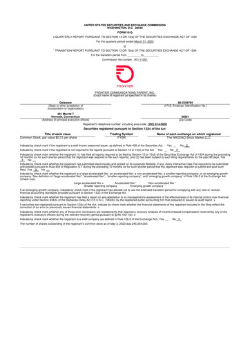 Thumbnail Frontier Communications 10-Q Quarterly Report FY2023 