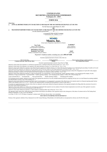 Thumbnail Monro 10-K Annual Report 2023