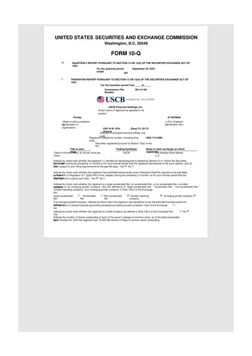 Thumbnail USCB Financial Holdings 10-Q Quarterly Report FY2023 