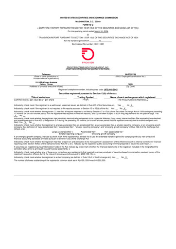 Thumbnail Frontier Communications 10-Q Quarterly Report FY2024 