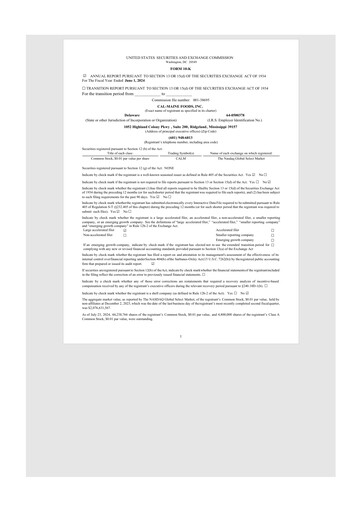 Thumbnail Cal-Maine Foods 10-K Annual Report 2024