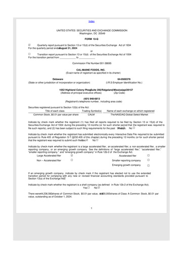 Thumbnail Cal-Maine Foods 10-Q Quarterly Report FY2025 
