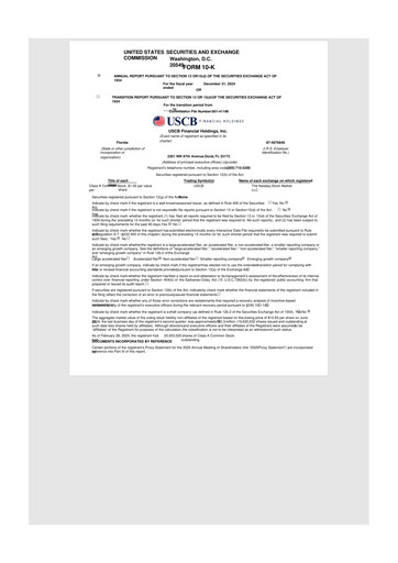 Thumbnail USCB Financial Holdings 10-K Annual Report 2024