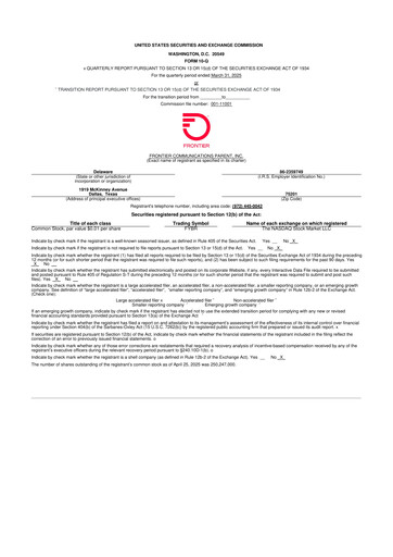 Thumbnail Frontier Communications 10-Q Quarterly Report FY2025 