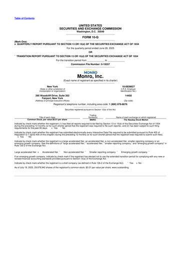 Thumbnail Monro 10-Q Quarterly Report FY2026 