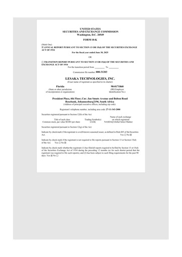 Thumbnail Lesaka Technologies 10-K Annual Report 2025