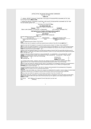 Thumbnail Cal-Maine Foods 10-K Annual Report 2026