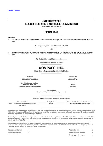 Thumbnail Compass 10-Q Quarterly Report FY2024 