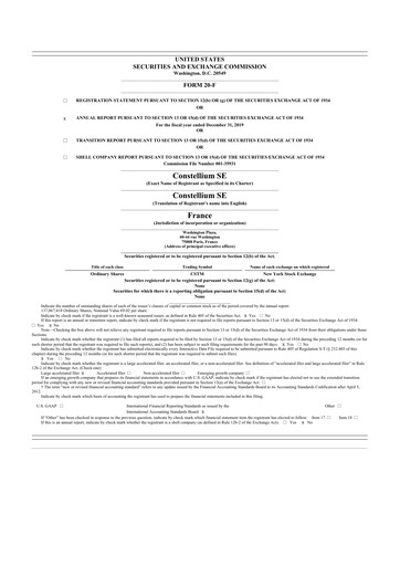 Thumbnail Constellium
 20-F Annual Report 2019