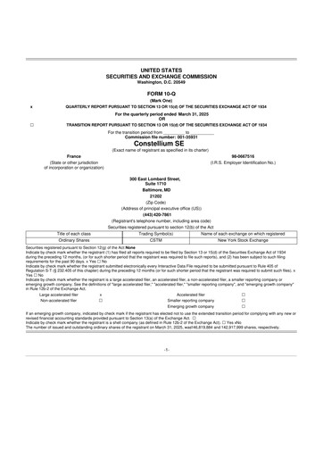 Thumbnail Constellium
 10-Q Quarterly Report FY2025 