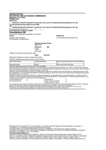 Miniature Constellium
 10-Q Rapport trimestriel 2026 