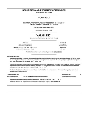 Thumbnail Valhi 10-Q Quarterly Report FY2013 