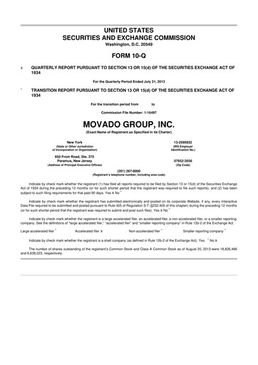 Vorschaubild Movado Group 10-Q Quartalsbericht 2014 