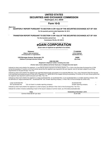 Thumbnail eGain 10-Q Quarterly Report FY2014 