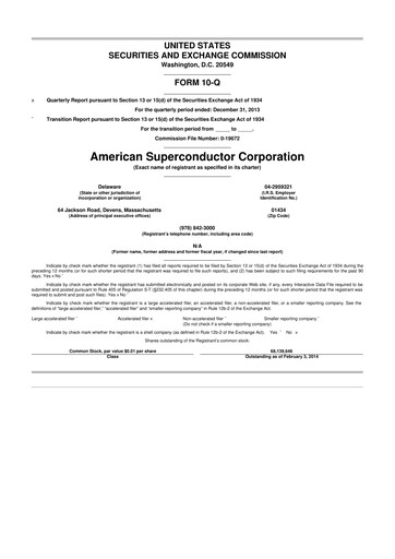 Thumbnail American Superconductor Corporation 10-Q Quarterly Report FY2014 