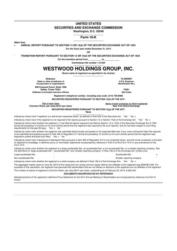 Vorschaubild Westwood Holdings Group 10-K Jahresbericht 2013
