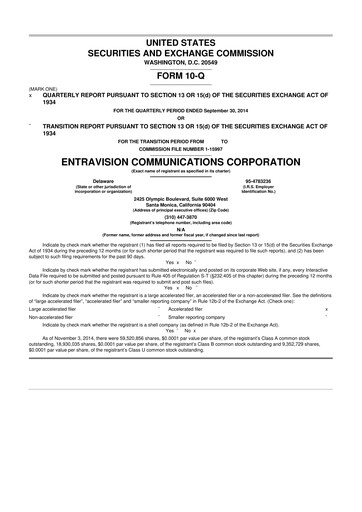 Thumbnail Entravision Communications
 10-Q Quarterly Report FY2014 