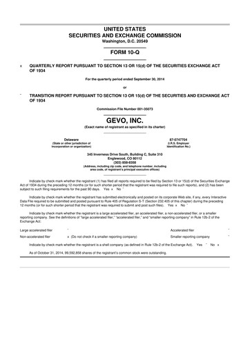Vorschaubild Gevo 10-Q Quartalsbericht 2014 