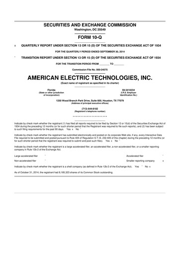 Thumbnail Stabilis Solutions 10-Q Quarterly Report FY2014 