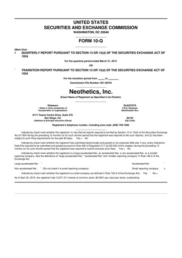 Thumbnail Evofem Biosciences
 10-Q Quarterly Report FY2015 