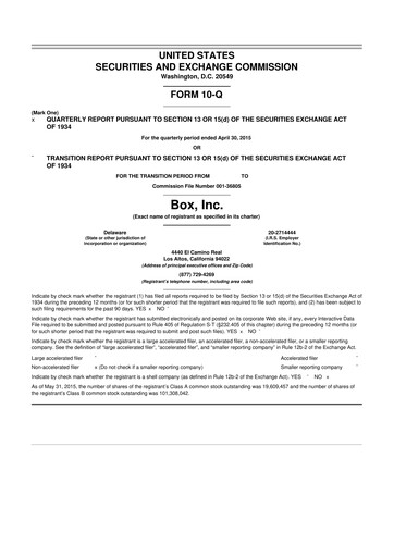 Thumbnail Box, Inc. 10-Q Quarterly Report FY 