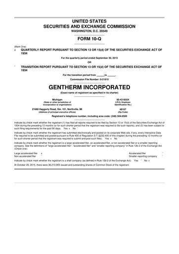 Thumbnail Gentherm 10-Q Quarterly Report FY2015 