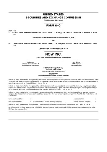Thumbnail DNOW Inc. 10-Q Quarterly Report FY2015 