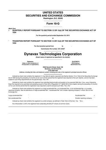 Thumbnail Dynavax Technologies
 10-Q Quarterly Report FY2015 