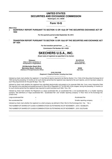 Thumbnail Skechers
 10-Q Quarterly Report FY2015 