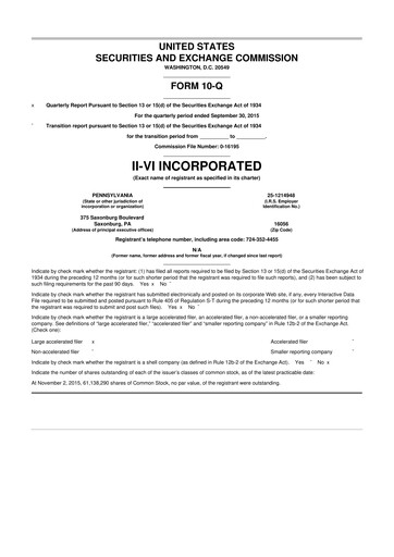 Thumbnail Coherent Corp. 10-Q Quarterly Report FY2016 