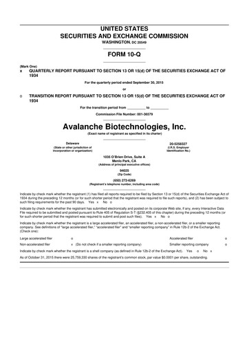 Thumbnail Adverum Biotechnologies
 10-Q Quarterly Report FY2015 