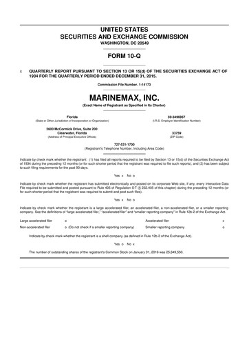 Thumbnail MarineMax 10-Q Quarterly Report FY2016 