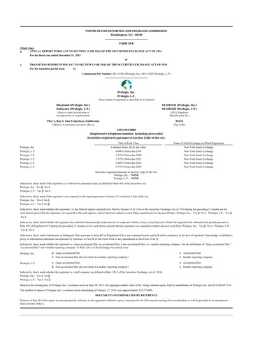 Thumbnail Prologis 10-K Annual Report 2015
