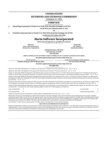 Thumbnail Marin Software 10-K Annual Report 2015