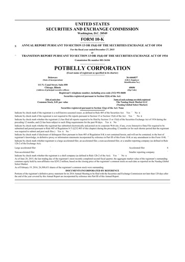 Thumbnail Potbelly Corporation 10-K Annual Report 2015