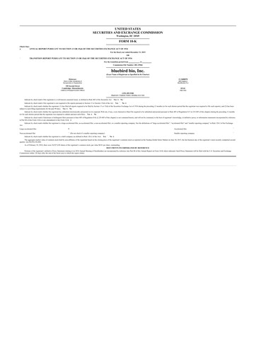 Thumbnail bluebird bio
 10-K Annual Report 2015