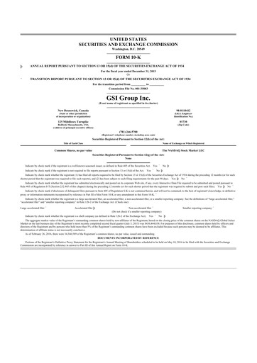 Vorschaubild Novanta 10-K Jahresbericht 2015